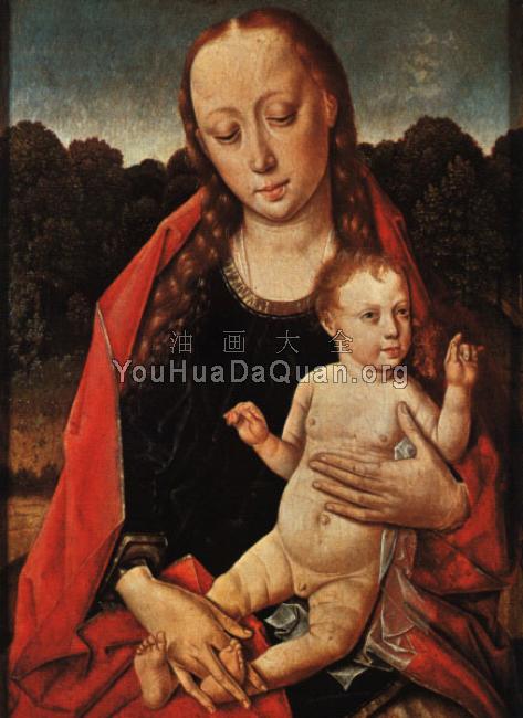 圣母和孩子 - 迭瑞克·鲍茨